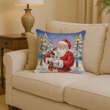 Load image into Gallery viewer, Japanese Bobtail Cat with Santa Claus Throw Pillow