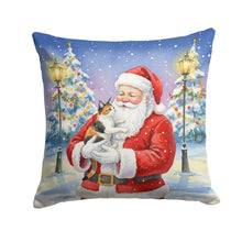 Load image into Gallery viewer, Japanese Bobtail Cat with Santa Claus Throw Pillow