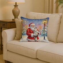 Load image into Gallery viewer, Javanese Cat with Santa Claus Throw Pillow
