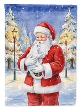 Load image into Gallery viewer, Khao Manee Cat with Santa Claus Garden Flag