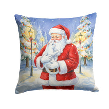Load image into Gallery viewer, Khao Manee Cat with Santa Claus Throw Pillow