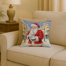 Load image into Gallery viewer, Khao Manee Cat with Santa Claus Throw Pillow