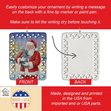 Load image into Gallery viewer, Korat Cat with Santa Claus Porcelain Ornament