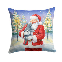 Load image into Gallery viewer, Korat Cat with Santa Claus Throw Pillow