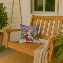 Load image into Gallery viewer, Lykoi Cat with Santa Claus Throw Pillow