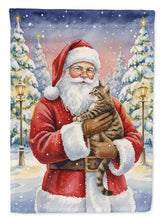 Load image into Gallery viewer, Mackerel Tabby Brown Cat with Santa Claus Garden Flag