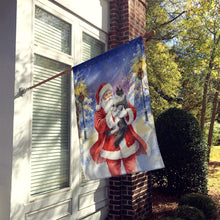 Load image into Gallery viewer, MaineCoon Black &amp; White Cat with Santa Claus House Flag