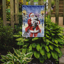 Load image into Gallery viewer, MaineCoon Black &amp; White Cat with Santa Claus Garden Flag