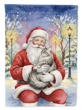 Load image into Gallery viewer, MaineCoon Silver Tabby Cat with Santa Claus Garden Flag