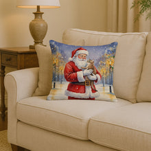 Load image into Gallery viewer, Malayan Cat with Santa Claus Throw Pillow