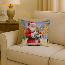 Load image into Gallery viewer, Malayan Cat with Santa Claus Throw Pillow