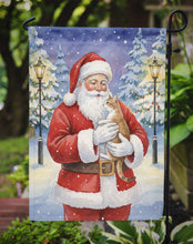 Load image into Gallery viewer, Manx Cat with Santa Claus Garden Flag