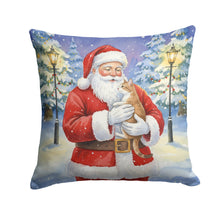 Load image into Gallery viewer, Manx Cat with Santa Claus Throw Pillow