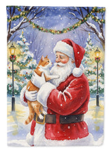 Load image into Gallery viewer, Orange and White Cat with Santa Claus House Flag