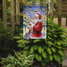 Load image into Gallery viewer, Orange and White Cat with Santa Claus Garden Flag