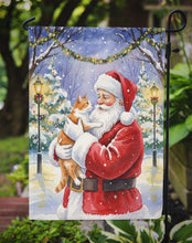 Load image into Gallery viewer, Orange and White Cat with Santa Claus Garden Flag
