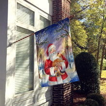 Load image into Gallery viewer, Orange Classic Tabby Cat with Santa Claus House Flag