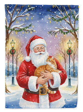 Load image into Gallery viewer, Orange Classic Tabby Cat with Santa Claus Garden Flag