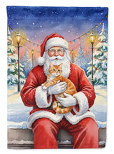 Load image into Gallery viewer, Orange Mackerel Tabby Cat with Santa Claus House Flag