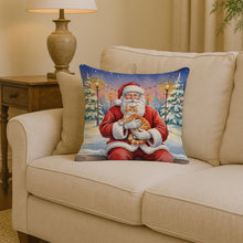 Load image into Gallery viewer, Orange Mackerel Tabby Cat with Santa Claus Throw Pillow