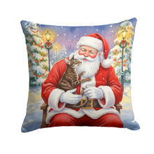 Load image into Gallery viewer, Oriental Shorthair Cat with Santa Claus Throw Pillow