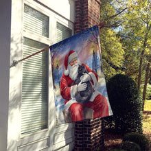 Load image into Gallery viewer, Persian Black Cat with Santa Claus House Flag