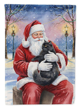 Load image into Gallery viewer, Persian Black Cat with Santa Claus House Flag