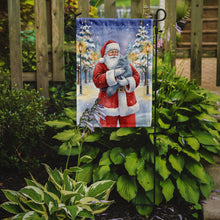 Load image into Gallery viewer, Persian Blue Cat with Santa Claus Garden Flag