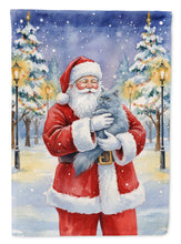 Load image into Gallery viewer, Persian Blue Cat with Santa Claus Garden Flag