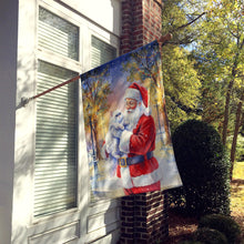 Load image into Gallery viewer, Persian White Cat with Santa Claus House Flag