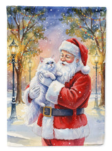 Load image into Gallery viewer, Persian White Cat with Santa Claus House Flag