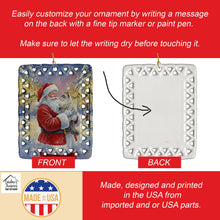 Load image into Gallery viewer, Ragdoll Blue Point Cat with Santa Claus Porcelain Ornament