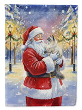 Load image into Gallery viewer, Ragdoll Blue Point Cat with Santa Claus Garden Flag