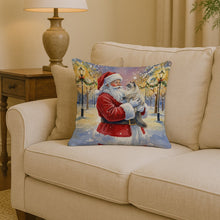 Load image into Gallery viewer, Ragdoll Blue Point Cat with Santa Claus Throw Pillow