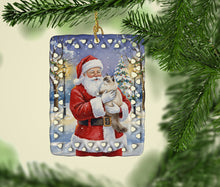 Load image into Gallery viewer, Ragdoll Cat with Santa Claus Porcelain Ornament