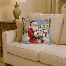 Load image into Gallery viewer, Ragdoll Cat with Santa Claus Throw Pillow