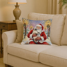 Load image into Gallery viewer, Ragdoll Seal Point with Santa Claus Throw Pillow