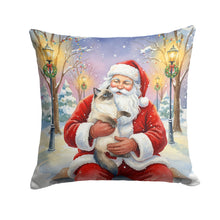 Load image into Gallery viewer, Ragdoll Seal Point with Santa Claus Throw Pillow