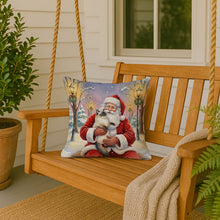 Load image into Gallery viewer, Ragdoll Seal Point with Santa Claus Throw Pillow
