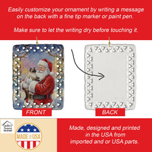 Load image into Gallery viewer, Seal Point Cat with Santa Claus Porcelain Ornament