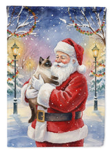 Load image into Gallery viewer, Seal Point Cat with Santa Claus Garden Flag