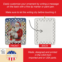 Load image into Gallery viewer, Siamese Cat with Santa Claus Porcelain Ornament