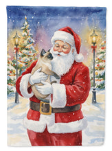 Load image into Gallery viewer, Siamese Cat with Santa Claus Garden Flag