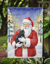 Load image into Gallery viewer, Black Cat with Santa Claus Garden Flag