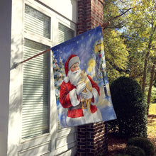 Load image into Gallery viewer, Cream Cat with Santa Claus House Flag