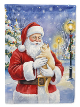 Load image into Gallery viewer, Cream Cat with Santa Claus House Flag