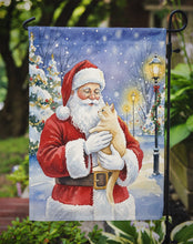 Load image into Gallery viewer, Cream Cat with Santa Claus Garden Flag