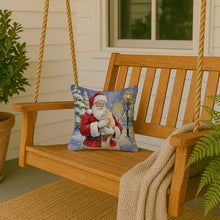 Load image into Gallery viewer, Cream Cat with Santa Claus Throw Pillow