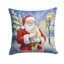 Load image into Gallery viewer, Cream Cat with Santa Claus Throw Pillow