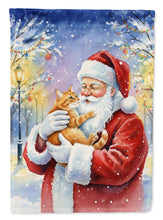 Load image into Gallery viewer, Red Ginger Cat with Santa Claus Garden Flag